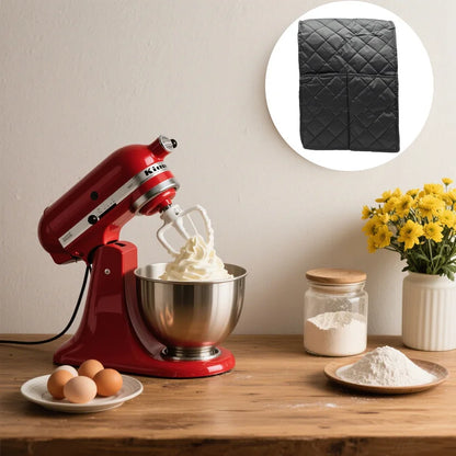 Mingle Moa - Standing Blender Dust Cover, Multi-Color Quilted Diamond Pattern with Side Pocket, Polyester Appliance Protector