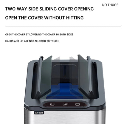 Mingle Moa - Smart Trash Can 20 Liters 15L Wastebasket Stainless Steel Automatic Sensor Trash Can Food Waste Bin Home Kitchen Garbage Cube