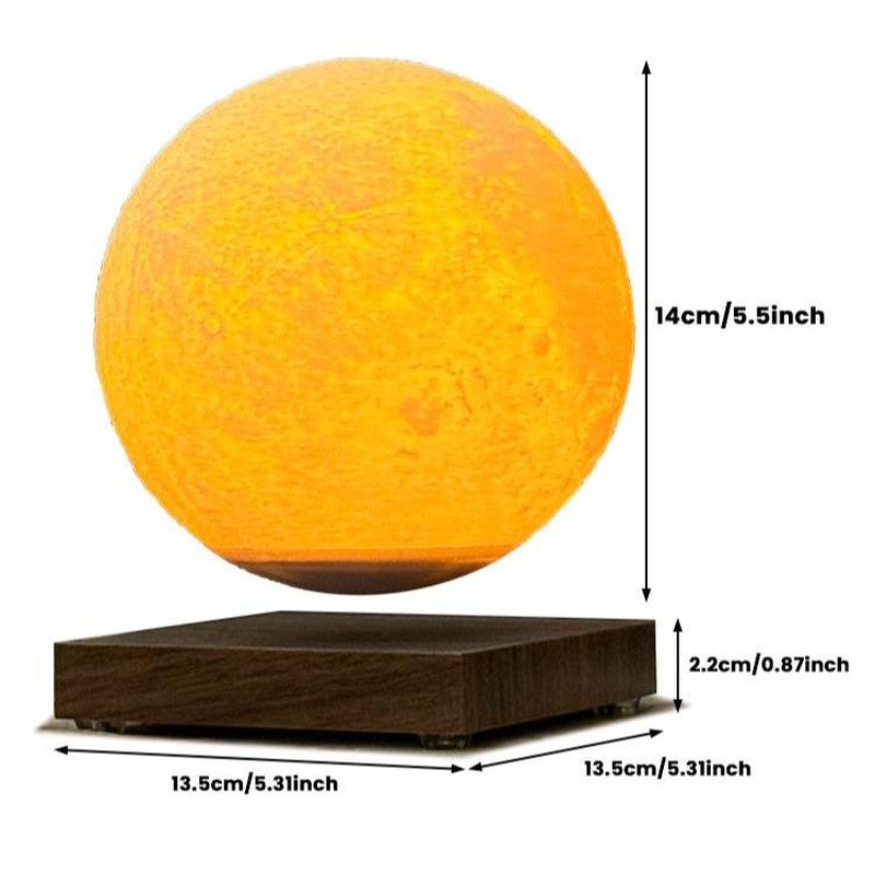 MAGECMOON Magnetic Levitation Lamp Ornament Floating Moon Lamp Night Light Dimmable 3D Printed Levitating LED Bedside Table Lamp Office Bedroom Living Room Home Christmas Decoration Unique Christmas Gifts Cool Gadgets