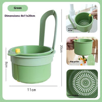 Hangable Sink Strainer Basket, Kitchen Sink Food Residue Separator, Fruit Washing Drain Basket