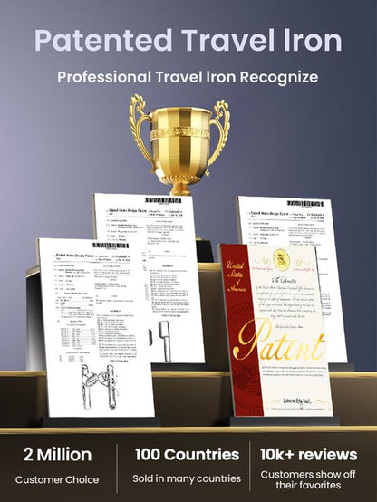 Jack ＆ Rose Garment Steamer for Clothes,Hanrdheld Steamer & Iron 2 in 1,15S Fast Heat Up,Large Panel,100-240V Wide Voltage,Suitable for Global Travel Clothes Iron,Christmas Gifts