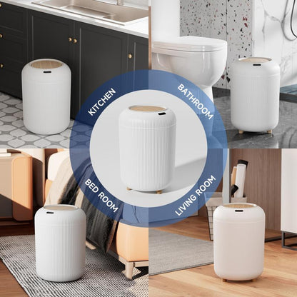 Biarts Trash Can Smart Sensor Wastebasket, Compact Design for Versatile Storage, Waterproof, for Bathroom, Bedroom, Office Nordic Style, Dealsforyoudays