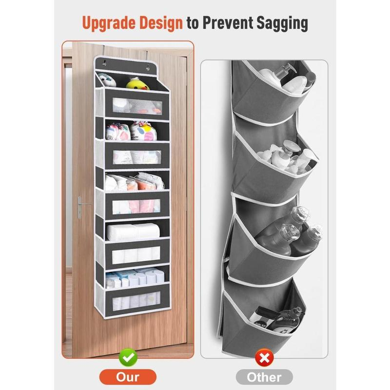 5-Tier Heavy-Duty Hanging Organizer-10 Large Pockets 44Lb Anti-Tilt-Bedroom Bathroom Dorm Storage-Black Friday Deal Christmas Gift-Home Storage Accessories
