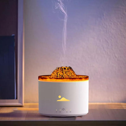 Volcano Fire Flame Air Humidifier Aroma Diffuser Essential Oil Diffuser Jellyfish Mist for Home Fragrance Cool Mist Humidifier