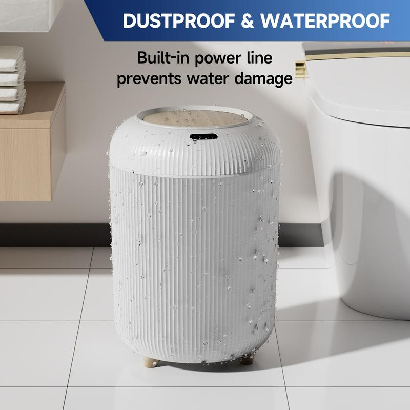 Biarts Trash Can Smart Sensor Wastebasket, Compact Design for Versatile Storage, Waterproof, for Bathroom, Bedroom, Office Nordic Style, Dealsforyoudays