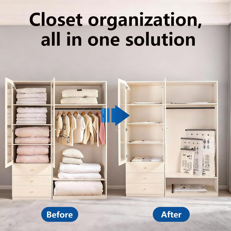 Snofrid Cordless Travel Vacuum Storage Compression Bag Set – 15-Pack in 3 Sizes – USB Rechargeable Handheld Pump with Built-In Battery – Waterproof & Reusable Space Saver for Clothes & Packing, Perfect for Carry-On Suitcases