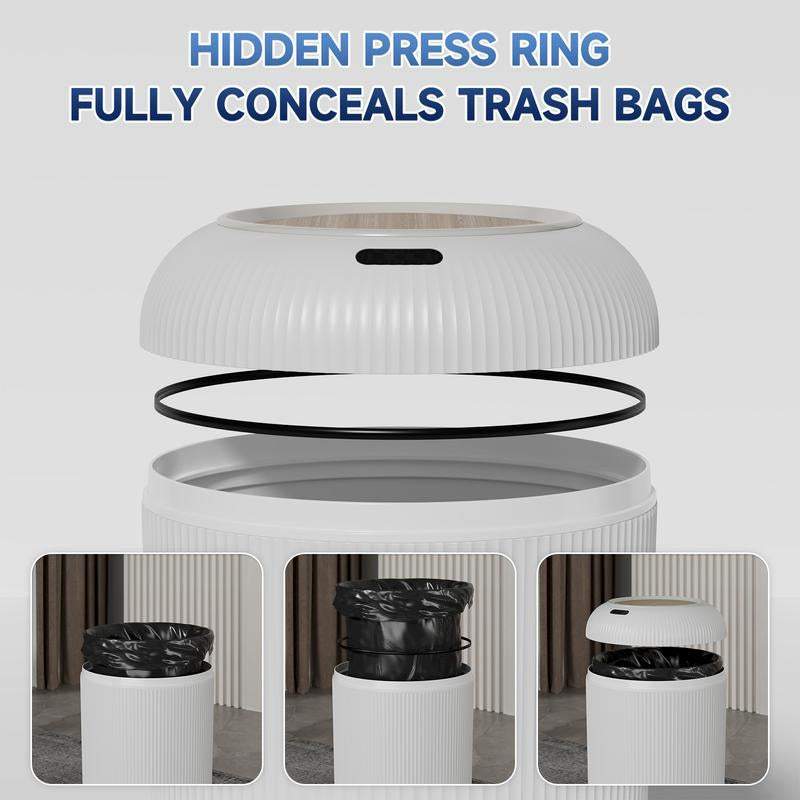 Biarts Trash Can Smart Sensor Wastebasket, Compact Design for Versatile Storage, Waterproof, for Bathroom, Bedroom, Office Nordic Style, Dealsforyoudays