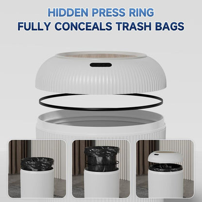 Biarts Trash Can Smart Sensor Wastebasket, Compact Design for Versatile Storage, Waterproof, for Bathroom, Bedroom, Office Nordic Style, Dealsforyoudays