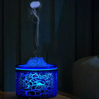 Volcano Fire Flame Air Humidifier Aroma Diffuser Essential Oil Diffuser Jellyfish Mist for Home Fragrance Cool Mist Humidifier