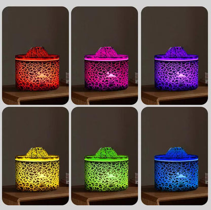 Volcano Fire Flame Air Humidifier Aroma Diffuser Essential Oil Diffuser Jellyfish Mist for Home Fragrance Cool Mist Humidifier