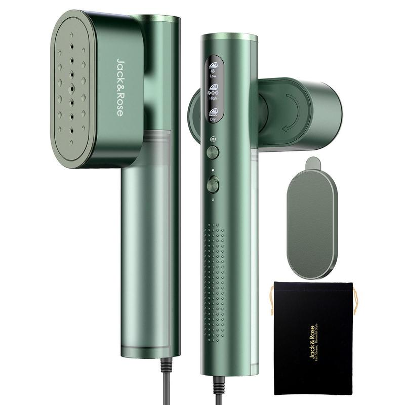 Jack ＆ Rose Garment Steamer for Clothes,Hanrdheld Steamer & Iron 2 in 1,15S Fast Heat Up,Large Panel,100-240V Wide Voltage,Suitable for Global Travel Clothes Iron,Christmas Gifts