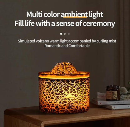 Volcano Fire Flame Air Humidifier Aroma Diffuser Essential Oil Diffuser Jellyfish Mist for Home Fragrance Cool Mist Humidifier