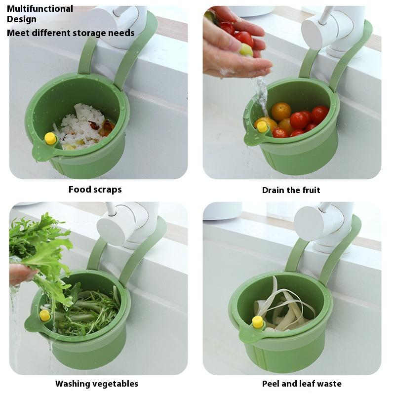 Hangable Sink Strainer Basket, Kitchen Sink Food Residue Separator, Fruit Washing Drain Basket