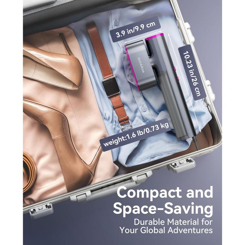 Jack ＆ Rose Garment Steamer for Clothes,Hanrdheld Steamer & Iron 2 in 1,15S Fast Heat Up,Large Panel,100-240V Wide Voltage,Suitable for Global Travel Clothes Iron,Christmas Gifts