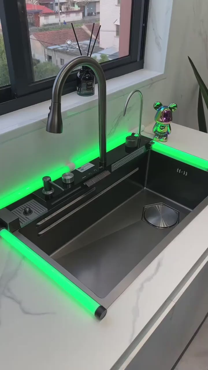 Mingel Moa - Digital Waterfall Stainless Steel Kitchen Sink